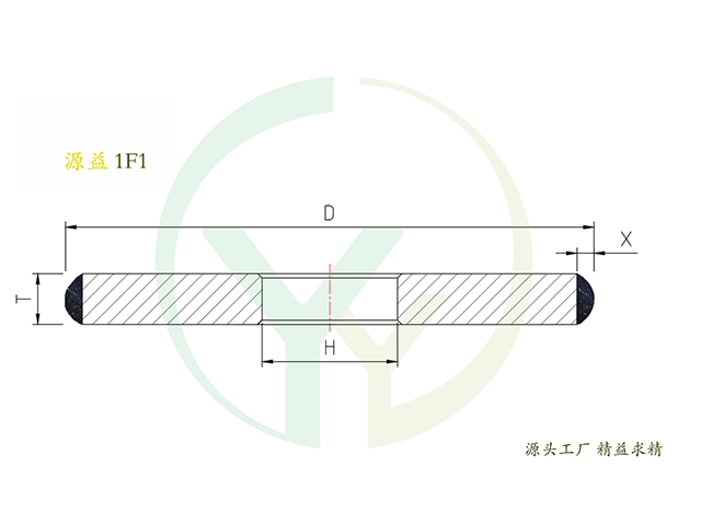 Electroplated diamond grinding wheel 1F1